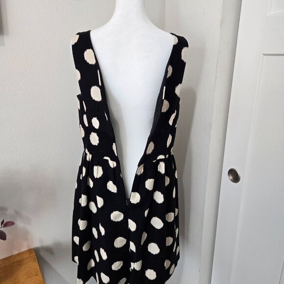 Ann Taylor LOFT Polka Dot Dress Black White Size 10 Work Cocktail - Picture 8 of 12